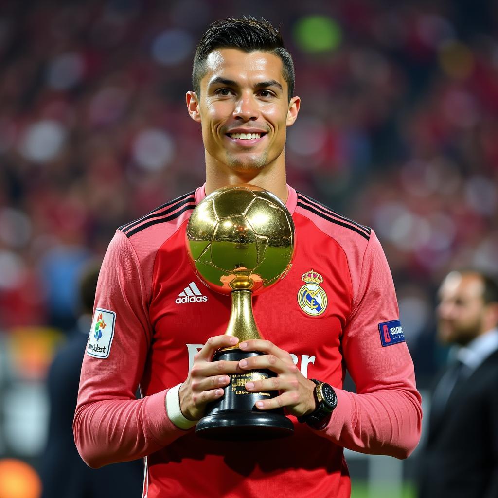 Cristiano Ronaldo nhận giải Ballon d'Or 2017