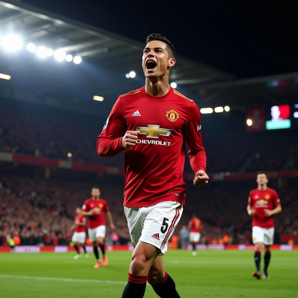 Cristiano Ronaldo ghi bàn cho Manchester United