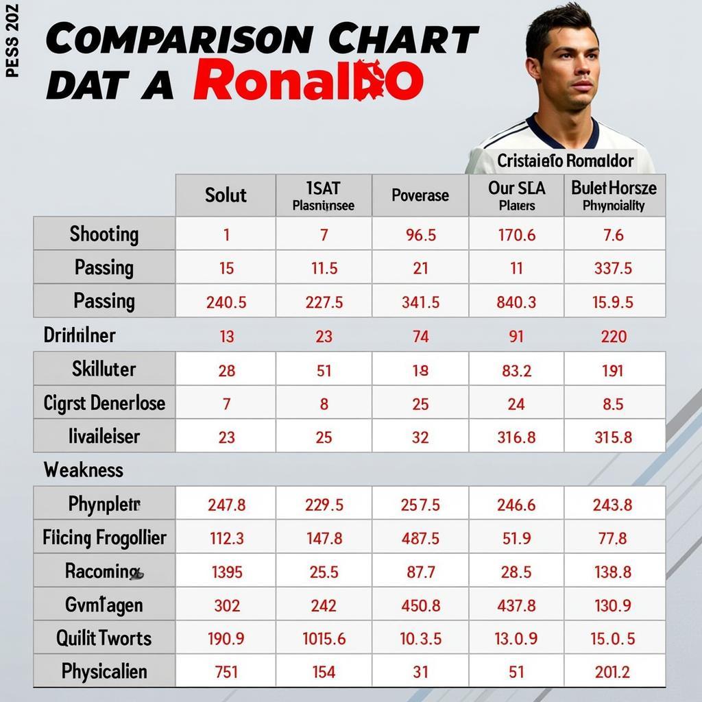 Cristiano Ronaldo PES Stats 2021 So Sánh