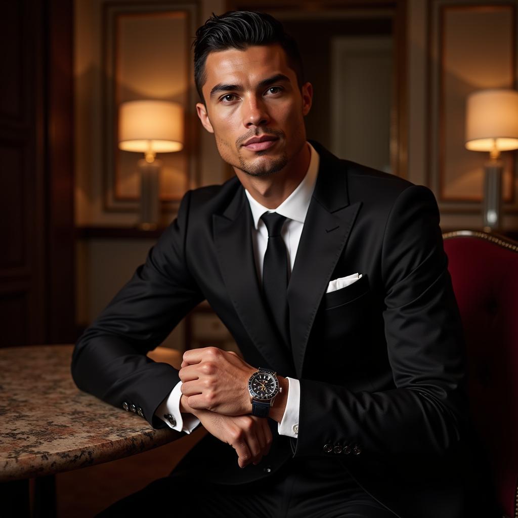 Cristiano Ronaldo quảng cáo đồng hồ sang trọng