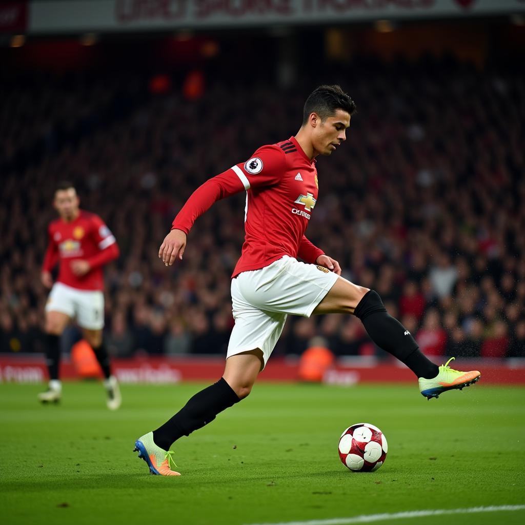 Cristiano Ronaldo ghi bàn cho Manchester United