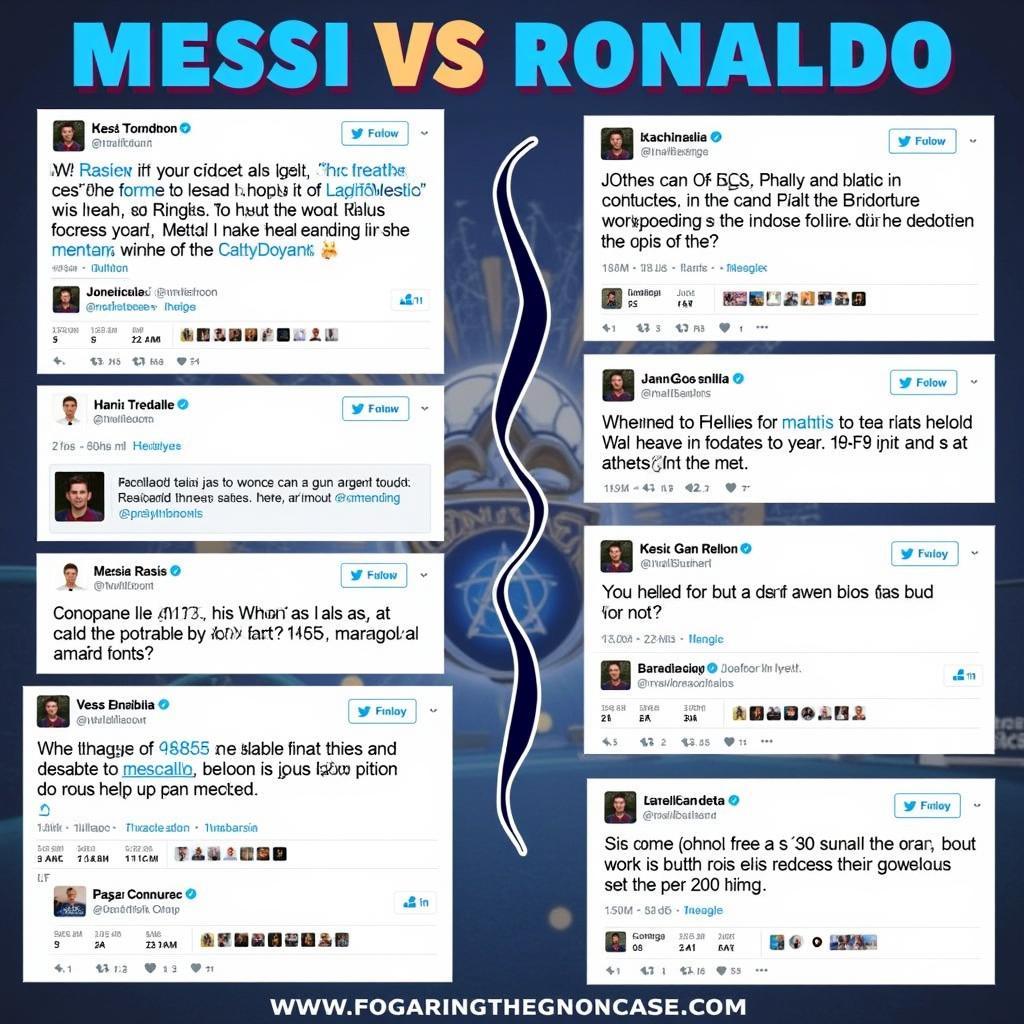 Cuộc đối đầu kinh điển Messi vs Ronaldo trên Twitter