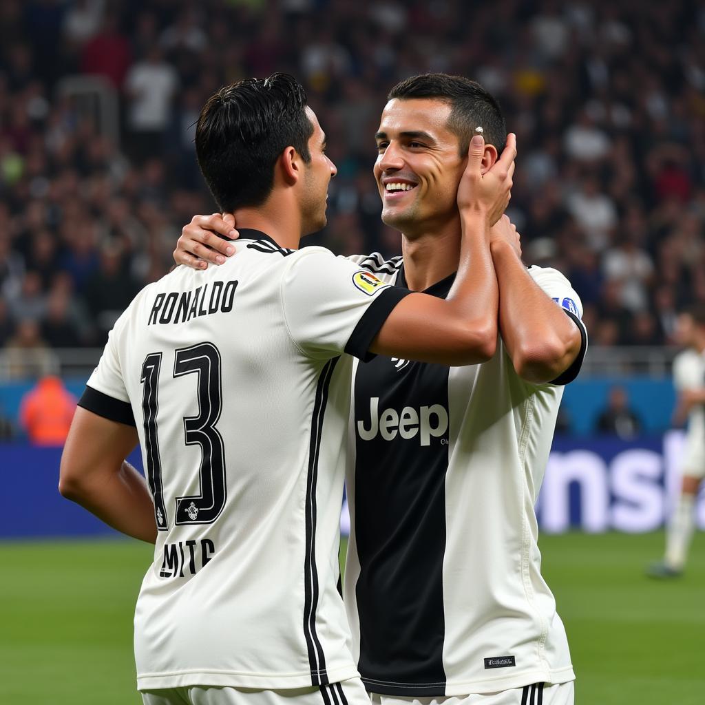 Douglas Costa và Cristiano Ronaldo tại Juventus