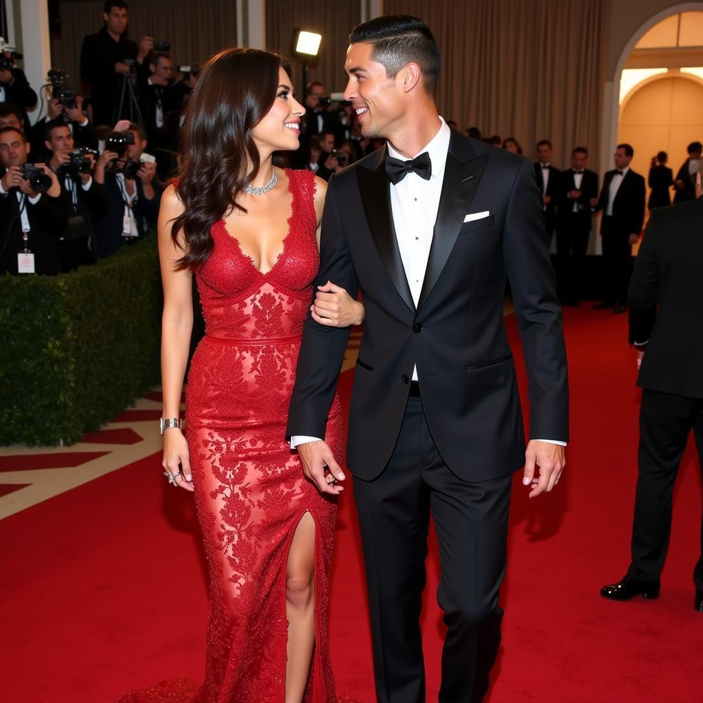 Georgina Rodriguez và CR7 trên thảm đỏ