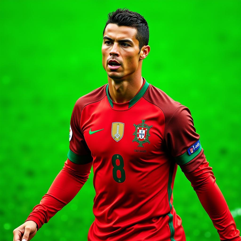 Hình vẽ Ronaldo nghệ thuật bóng đá