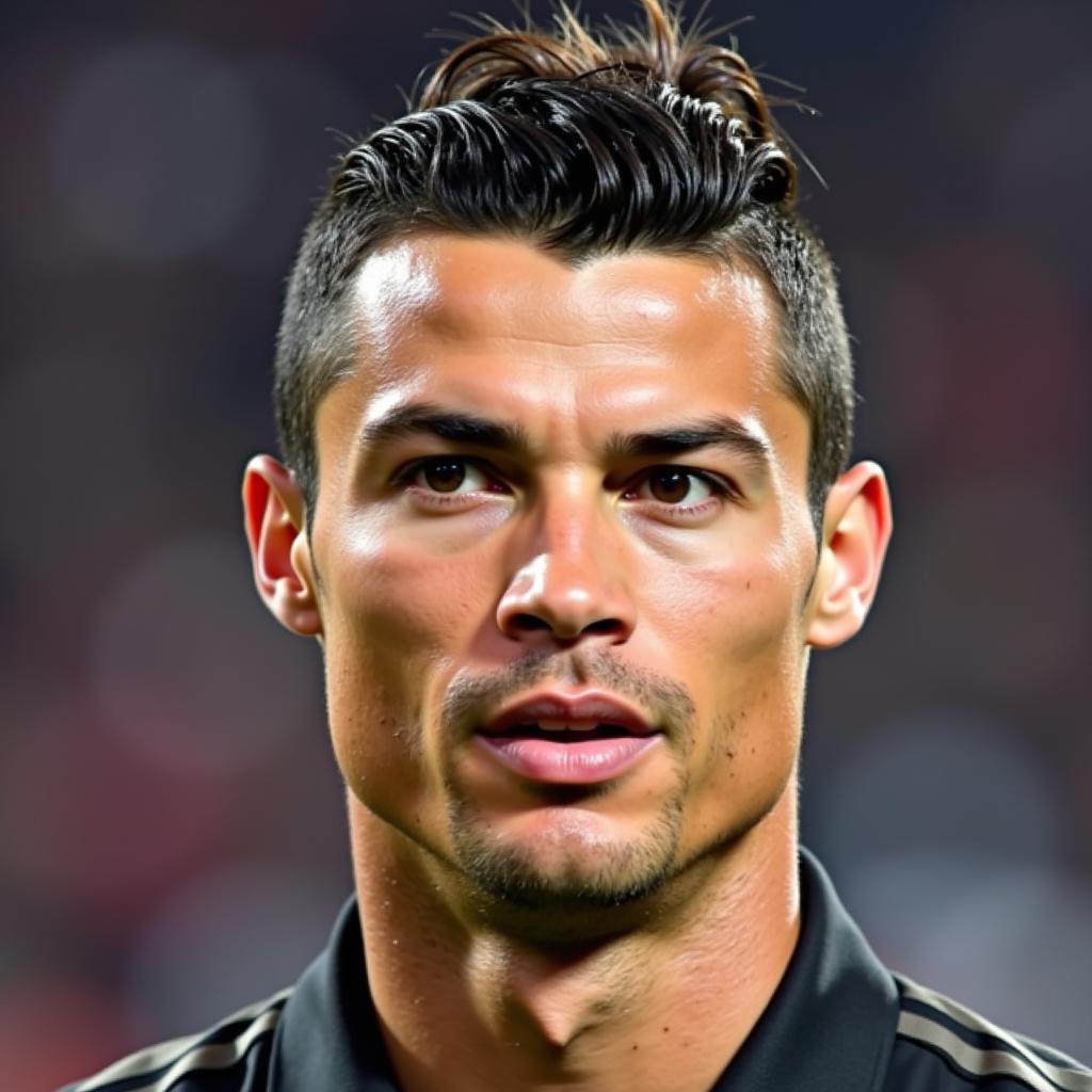 Kiểu tóc vuốt ngược của Ronaldo năm 2019