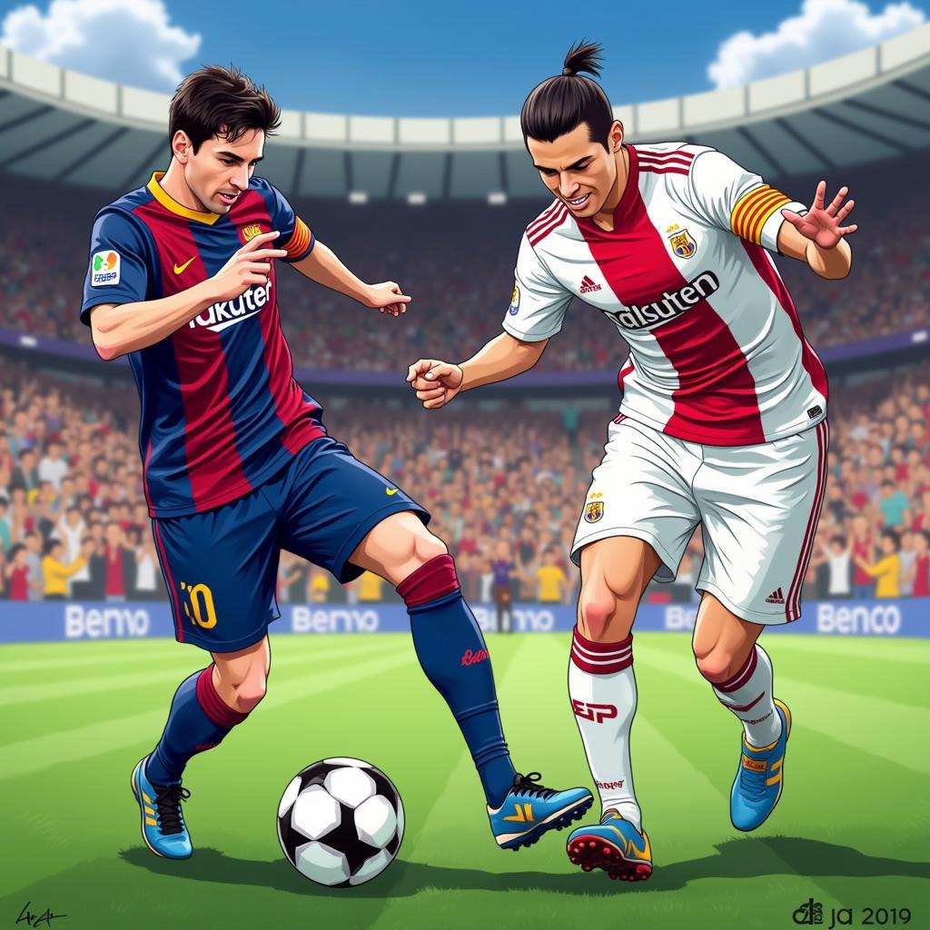 Messi Ronaldo Anime Đối Đầu Kịch Tính: Cuộc So Tài Đỉnh Cao Giữa Hai Huyền Thoại