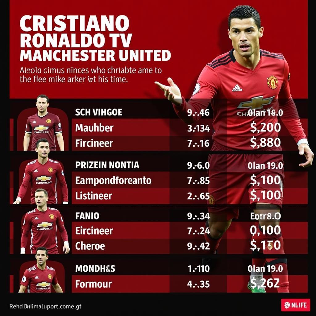 Mức lương của Ronaldo tại Man United