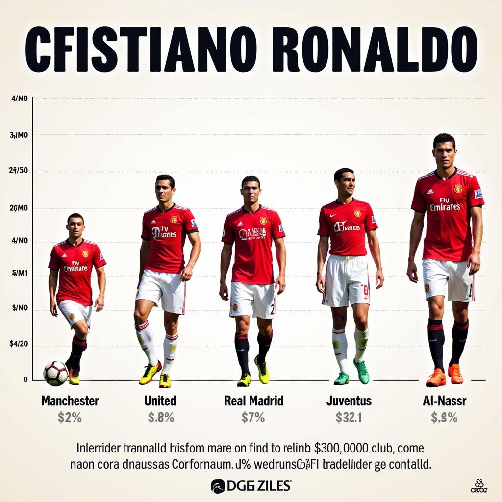 Mức thu nhập của Cristiano Ronaldo từ lương bóng đá