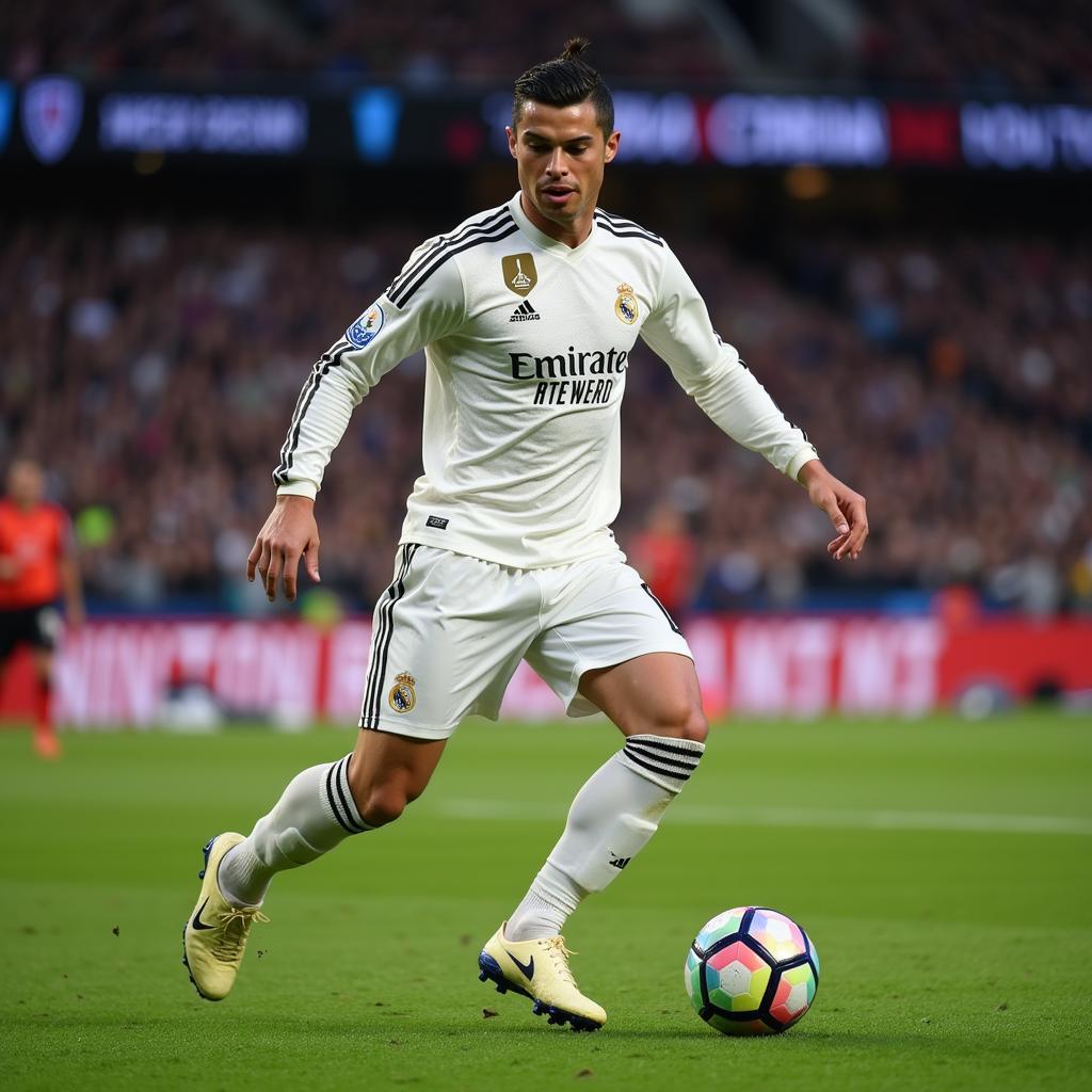 Hình ảnh Cristiano Ronaldo trên sân cỏ