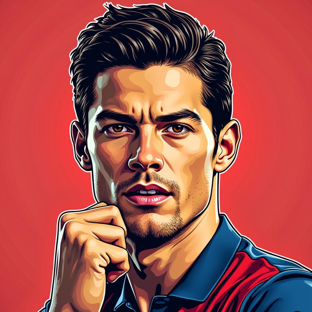 Tặng quà Pop Art Ronaldo Vector cho fan bóng đá, thể hiện sự quan tâm và chia sẻ đam mê