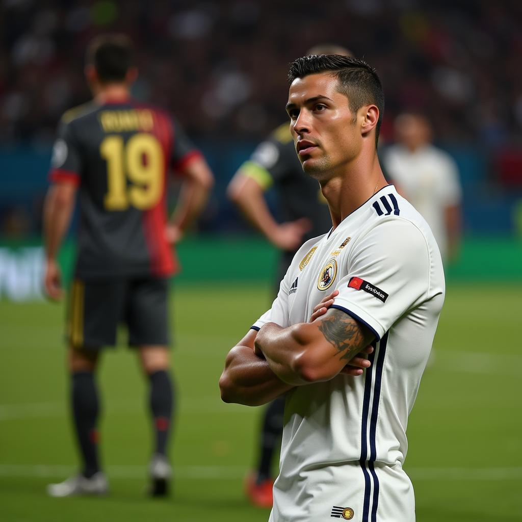 Ronaldo ăn mừng Calm Down trong trận derby