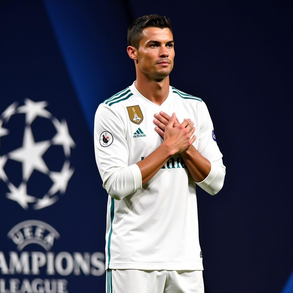 Ronaldo chào cờ tại Champions League