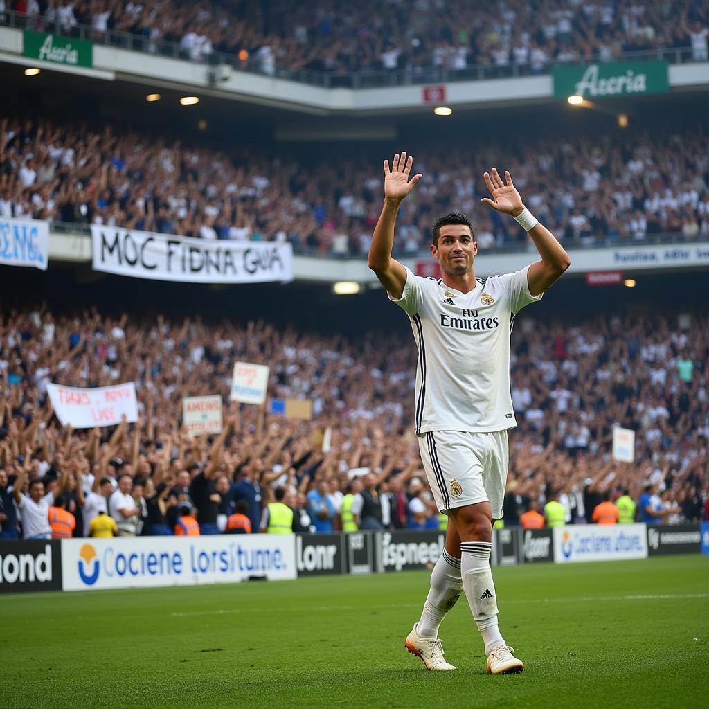 Ronaldo chào tạm biệt người hâm mộ Real Madrid