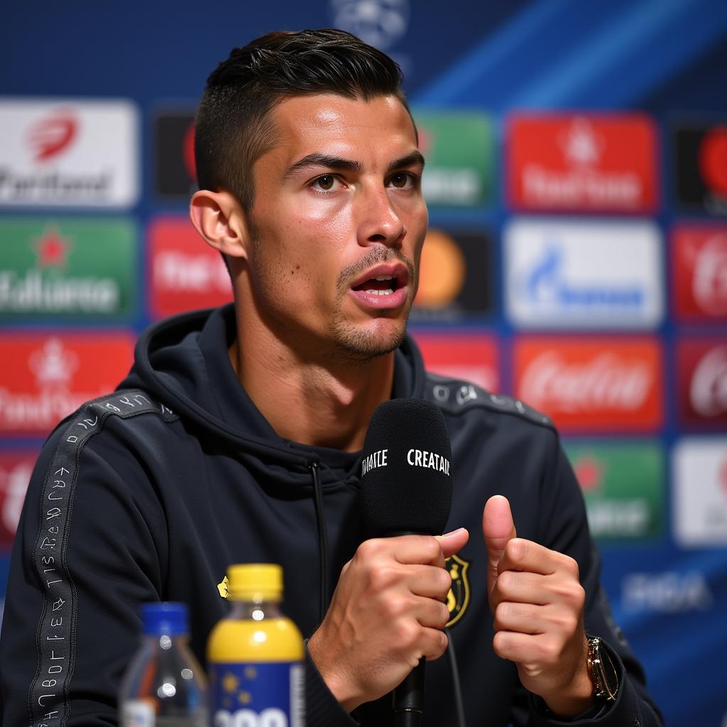 Ronaldo chỉ trích báo chí tại họp báo