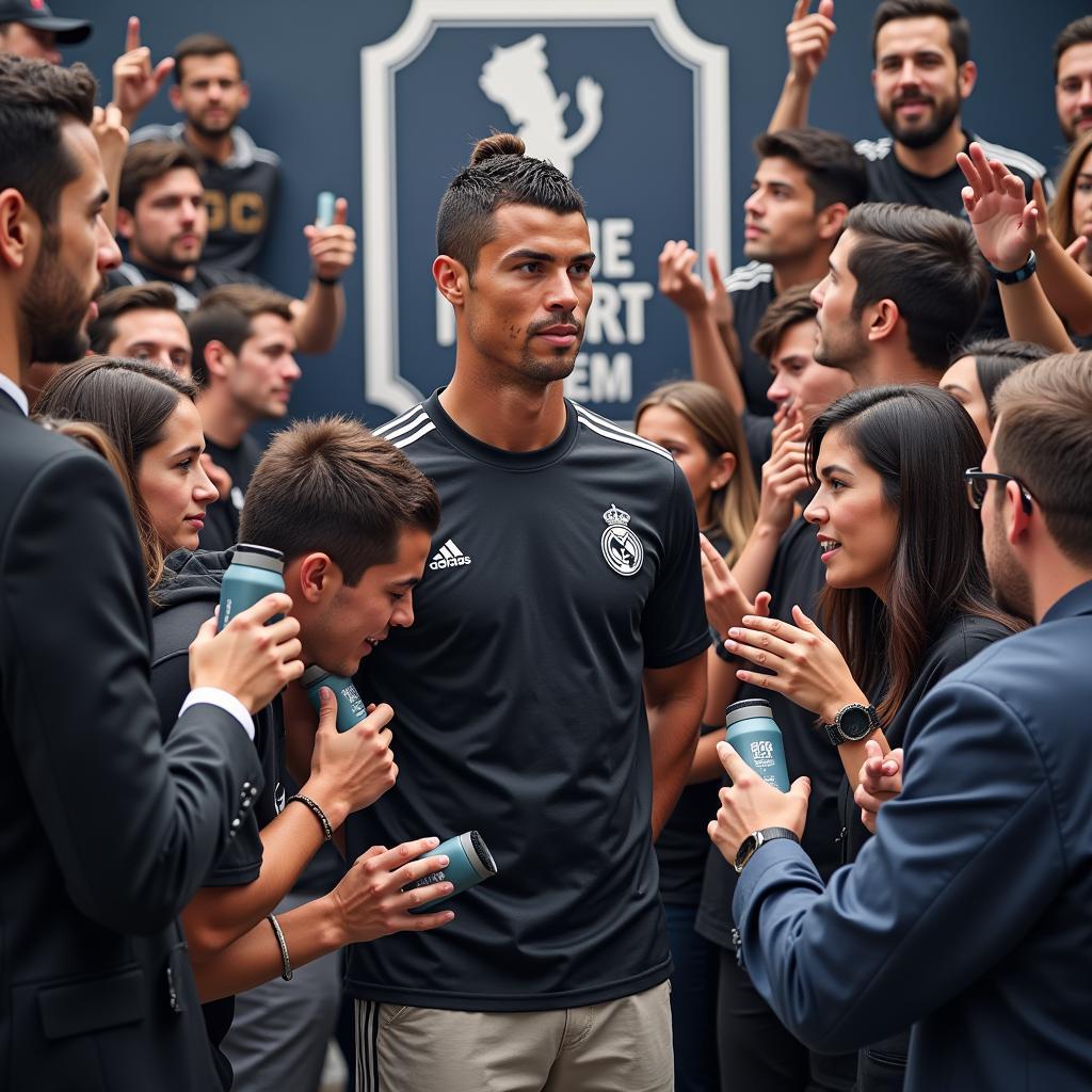 Ronaldo và fan hâm mộ Clear Men