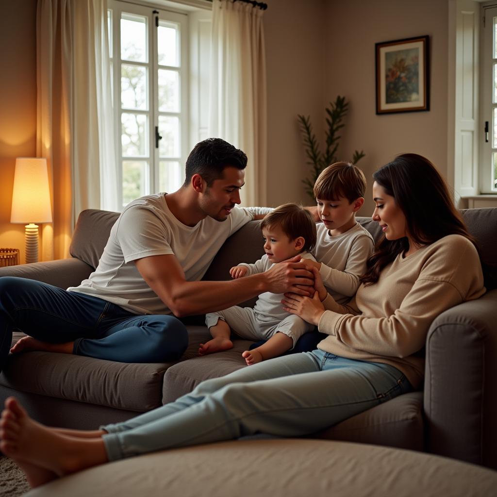 Cristiano Ronaldo enjoying private moments with his family