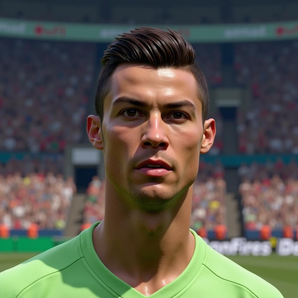 Ronaldo thực hiện cú sút phạt trong FIFA 18 HD