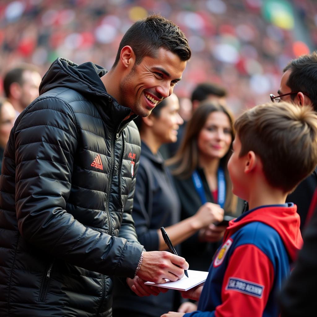 Ronaldo gặp gỡ fan hâm mộ