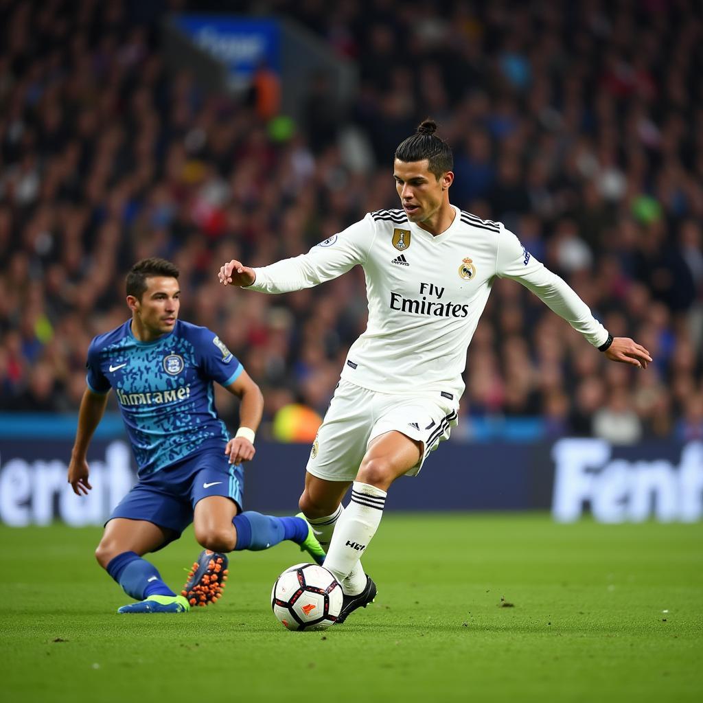 Ronaldo ghi bàn cho Real Madrid tại C1