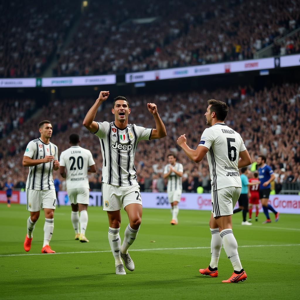 Ronaldo ghi bàn cho Juventus