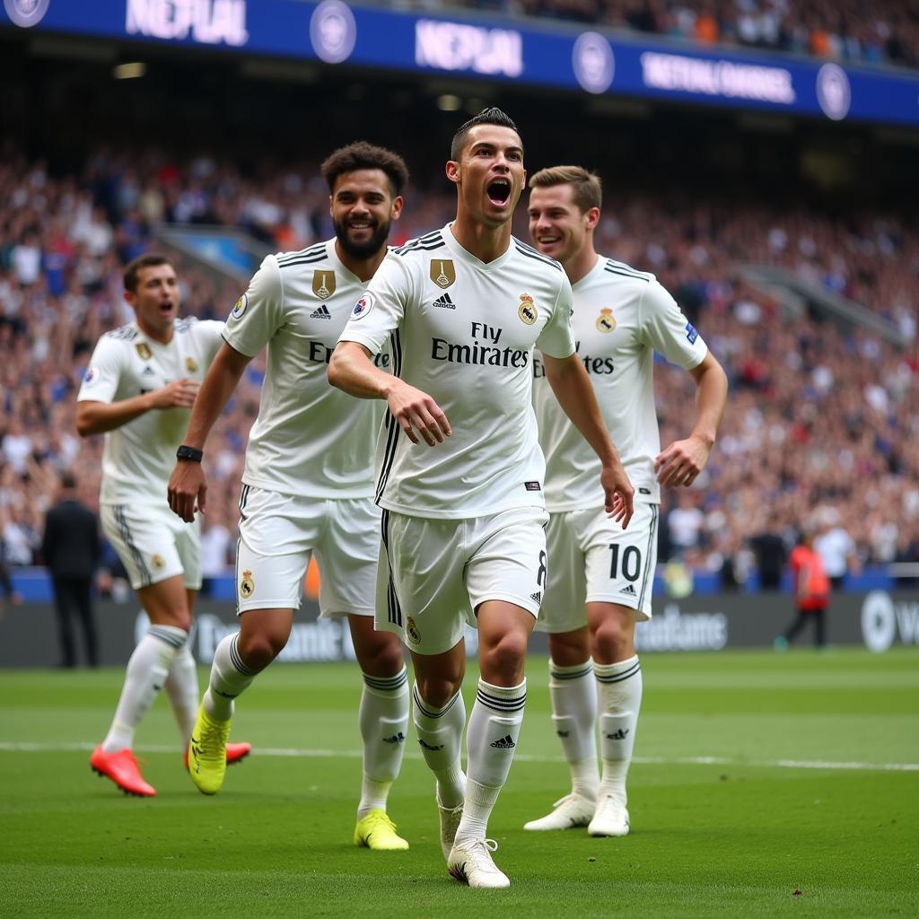 Ronaldo ghi bàn tại Champions League