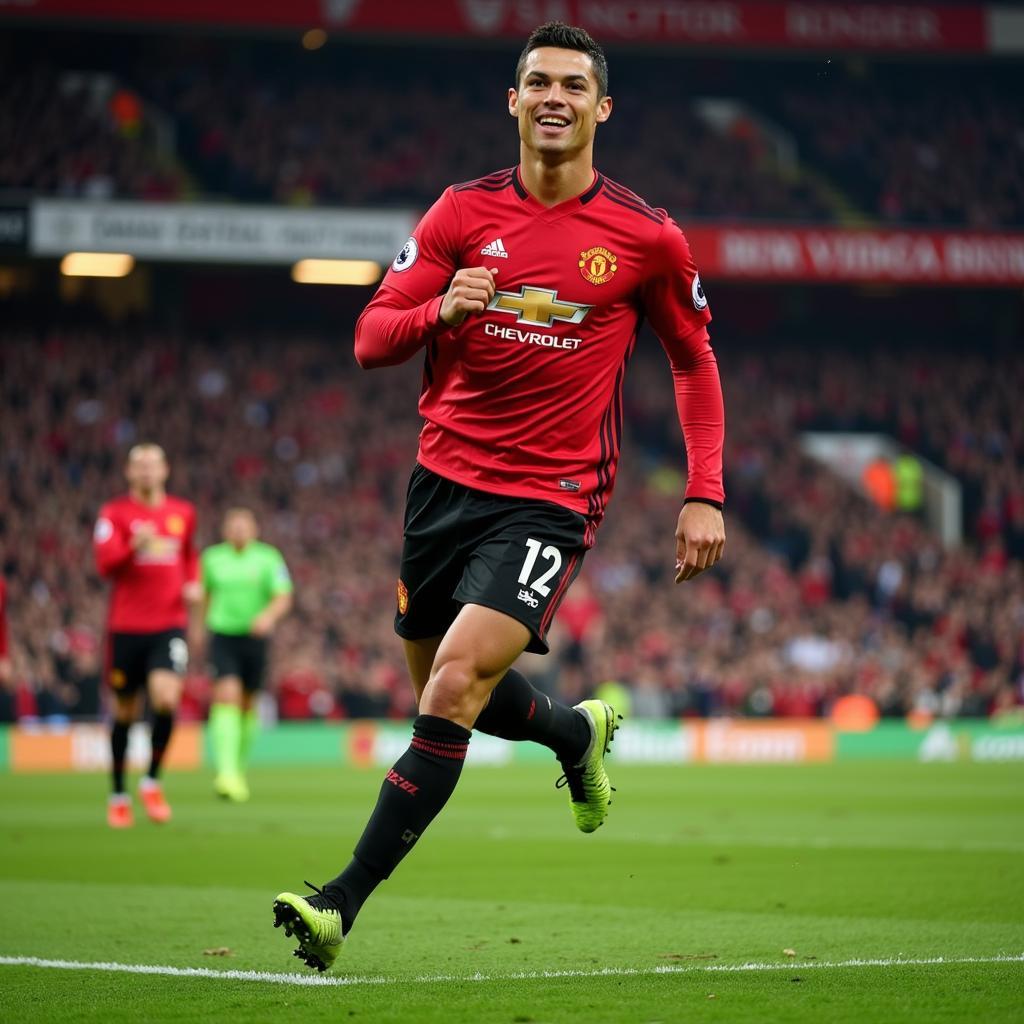 Ronaldo ghi bàn cho Manchester United