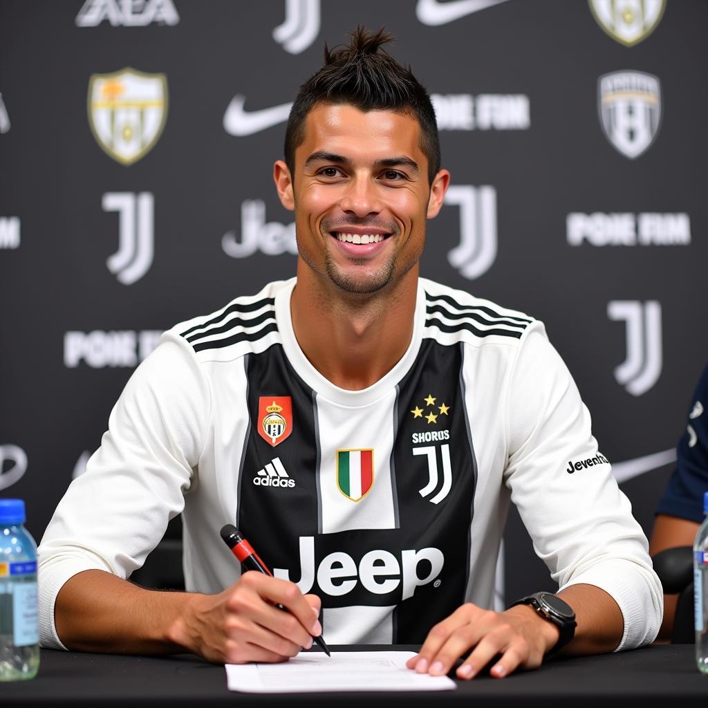 Ronaldo gia nhập Juventus