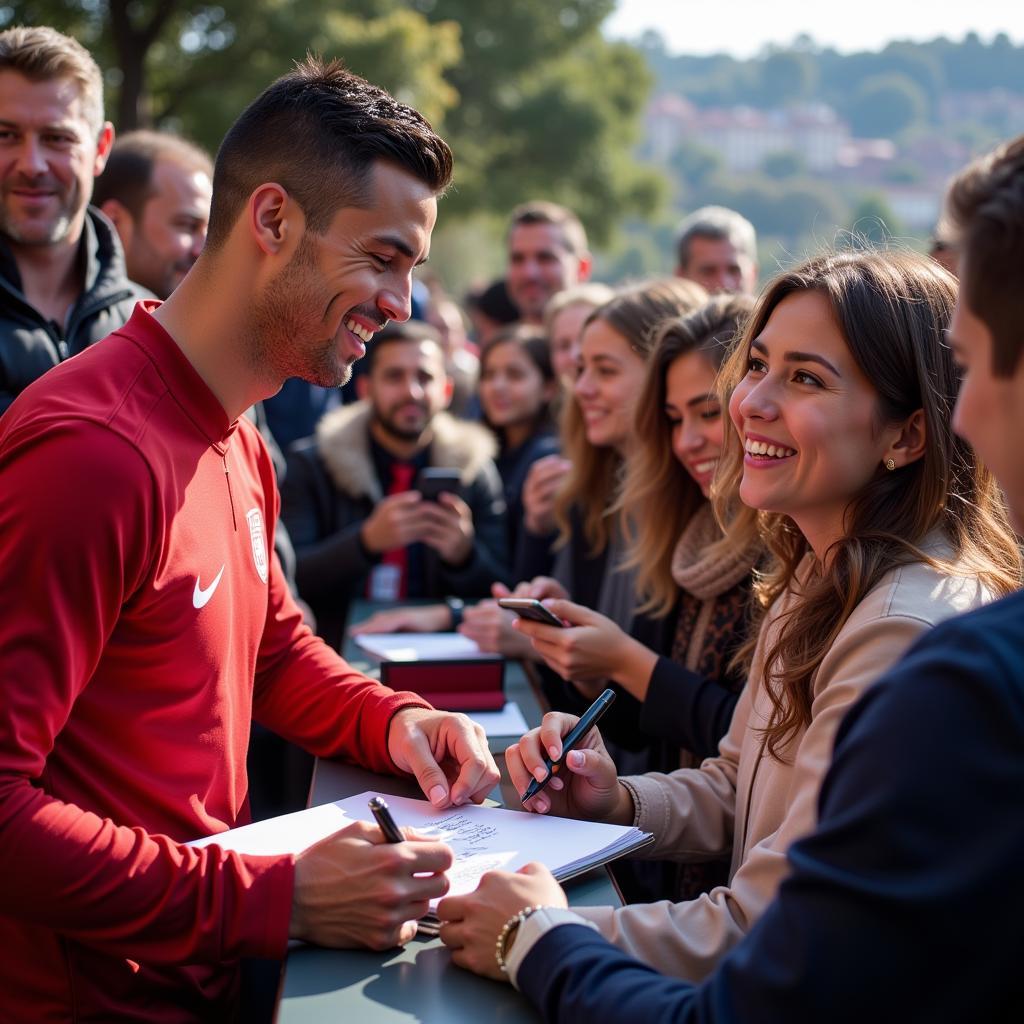 Ronaldo giao lưu với fan hâm mộ