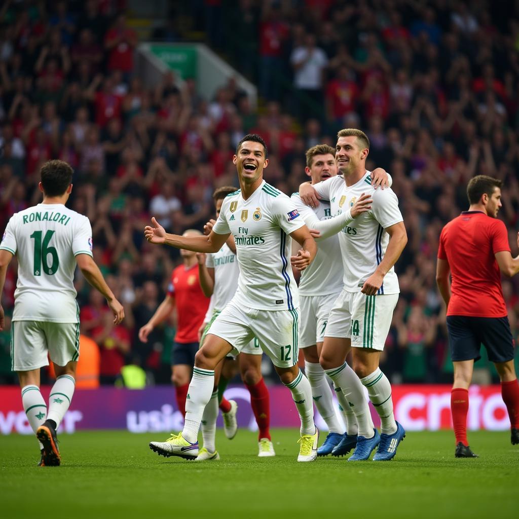 Ronaldo ghi bàn vào lưới Lithuania trong vòng loại Euro