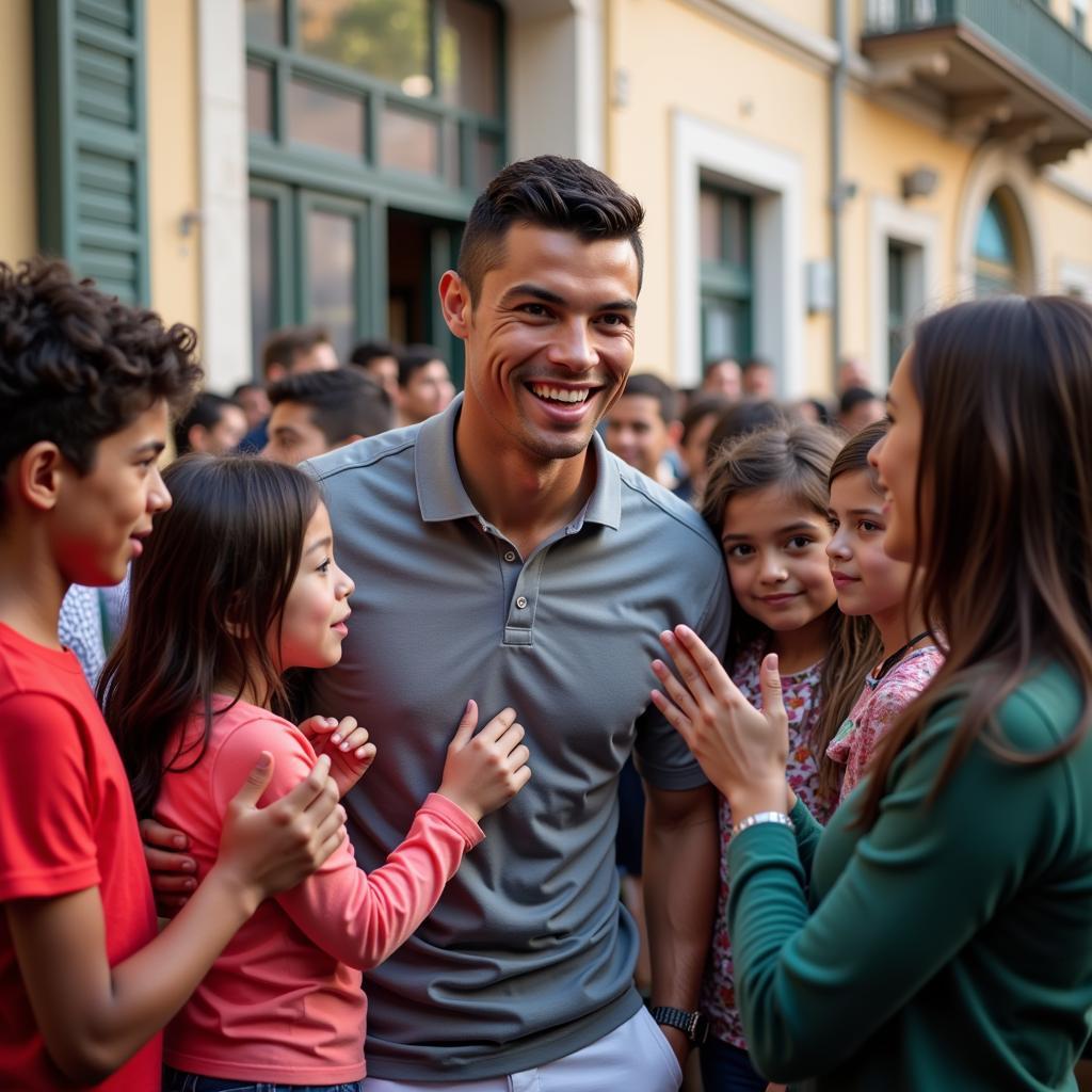 Cristiano Ronaldo tham gia hoạt động từ thiện