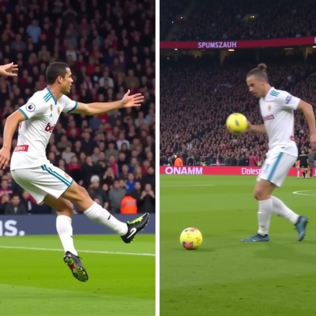 So sánh kỹ thuật volley của Ronaldo và Ibrahimovic