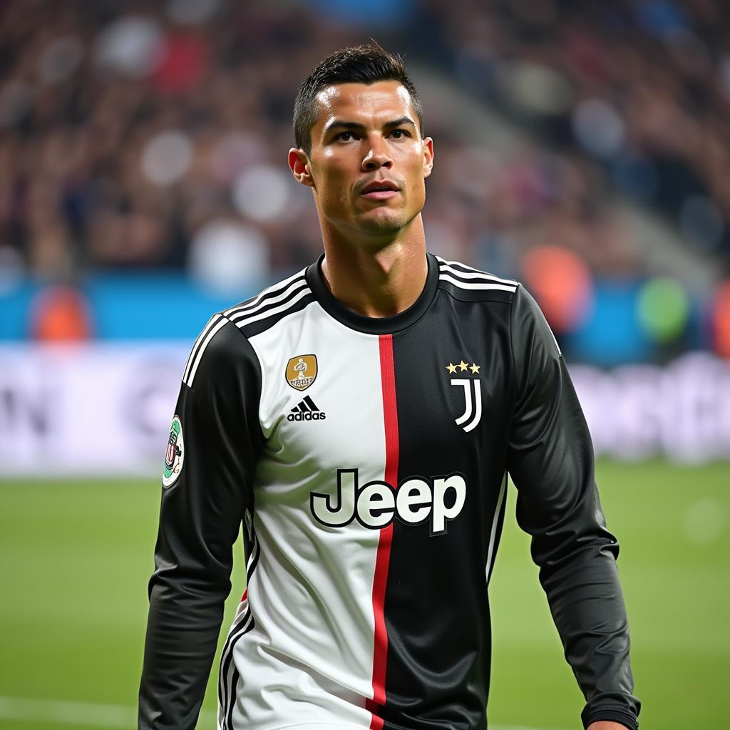 Ronaldo trong màu áo Juventus năm 2018