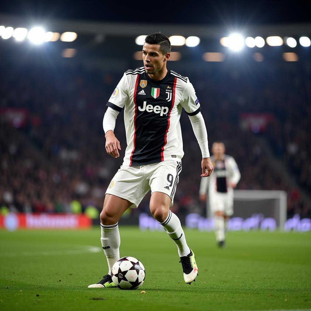 Ronaldo thi đấu tại Champions League trong màu áo Juventus