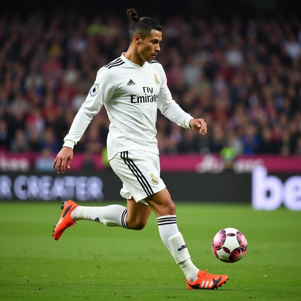 Ronaldo taking a free-kick for Juventus