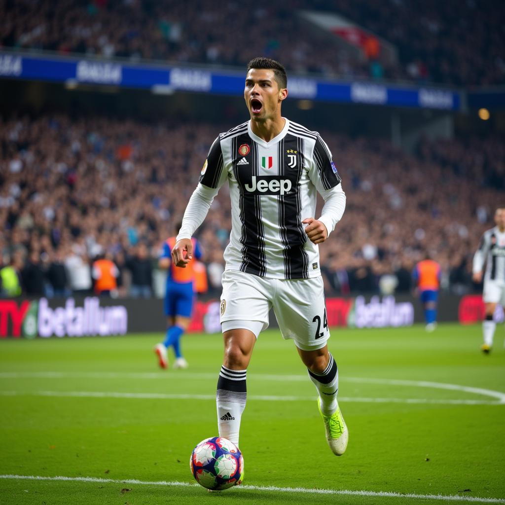 Ronaldo ghi bàn đẹp mắt trong màu áo Juventus