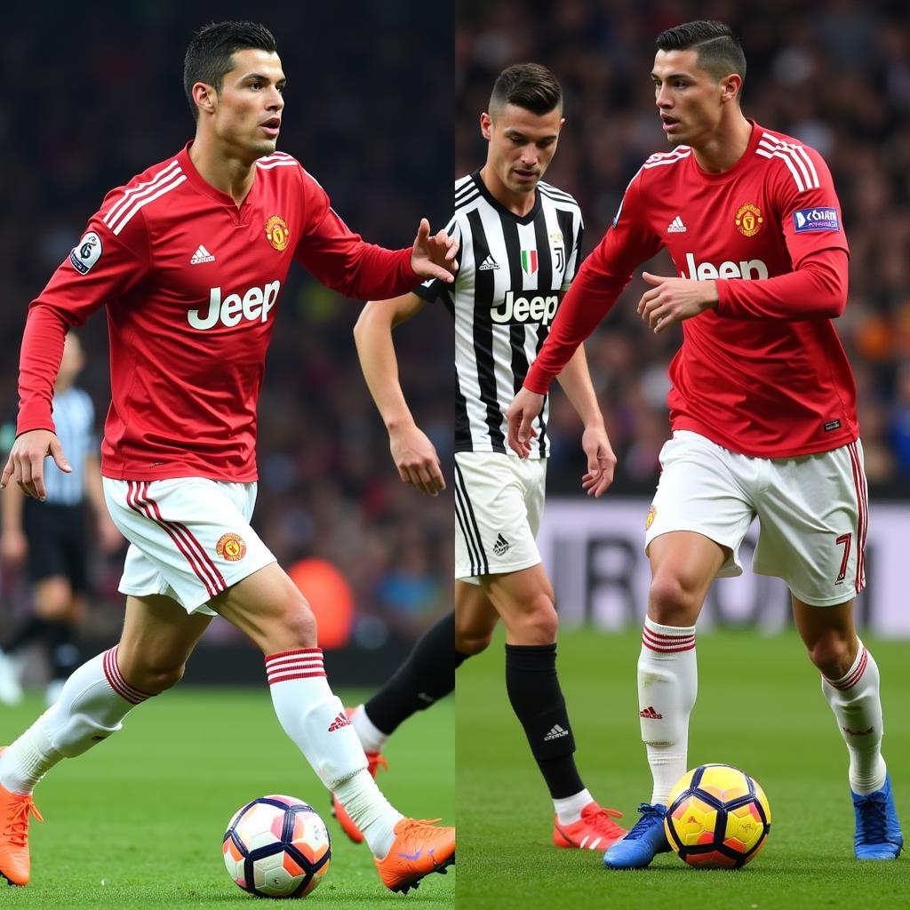 Ronaldo Juventus Manchester United Thử Thách Mới