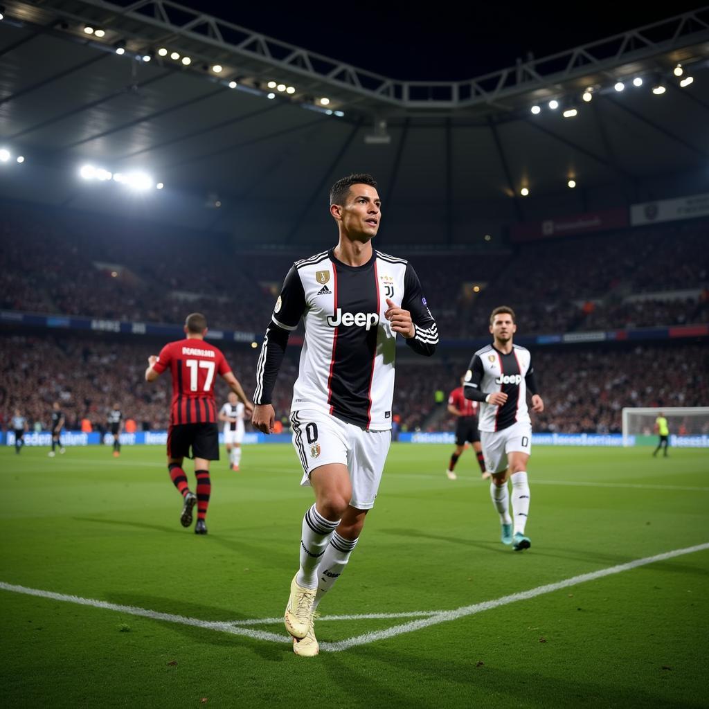 Ronaldo tại Juventus trên sân Allianz