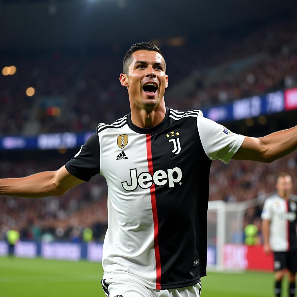 Ronaldo Juventus Wallpaper HD ăn mừng chiến thắng