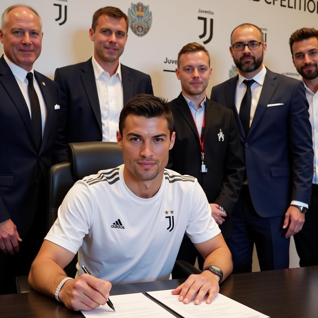 Ronaldo ký hợp đồng với Juventus: Khoảnh khắc trọng đại