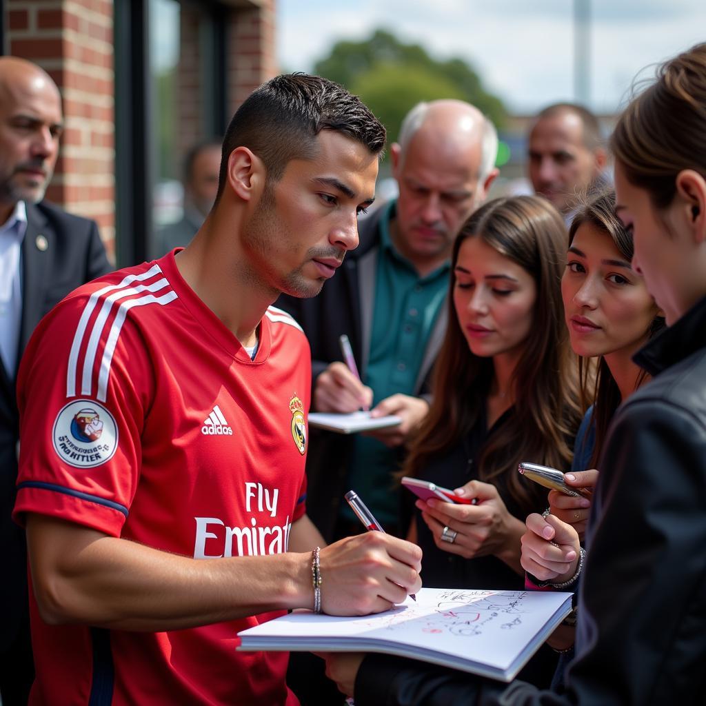 Ronaldo ký tặng fan hâm mộ 2016