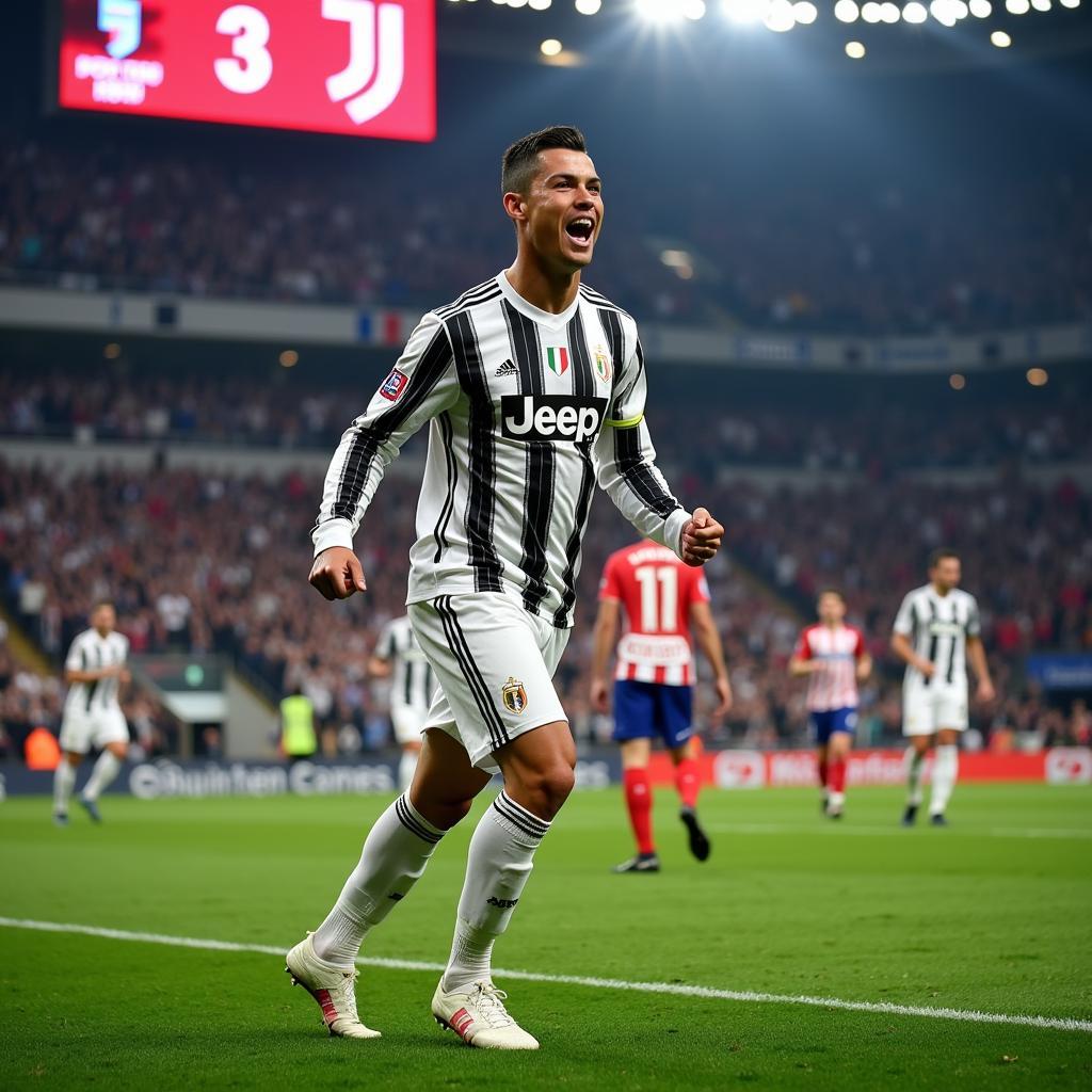 Ronaldo lập hat-trick đưa Juventus vào tứ kết Champions League