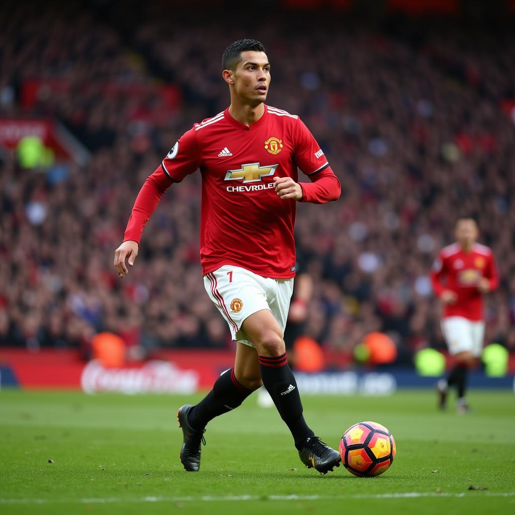 Ronaldo khoác áo số 7 tại Manchester United