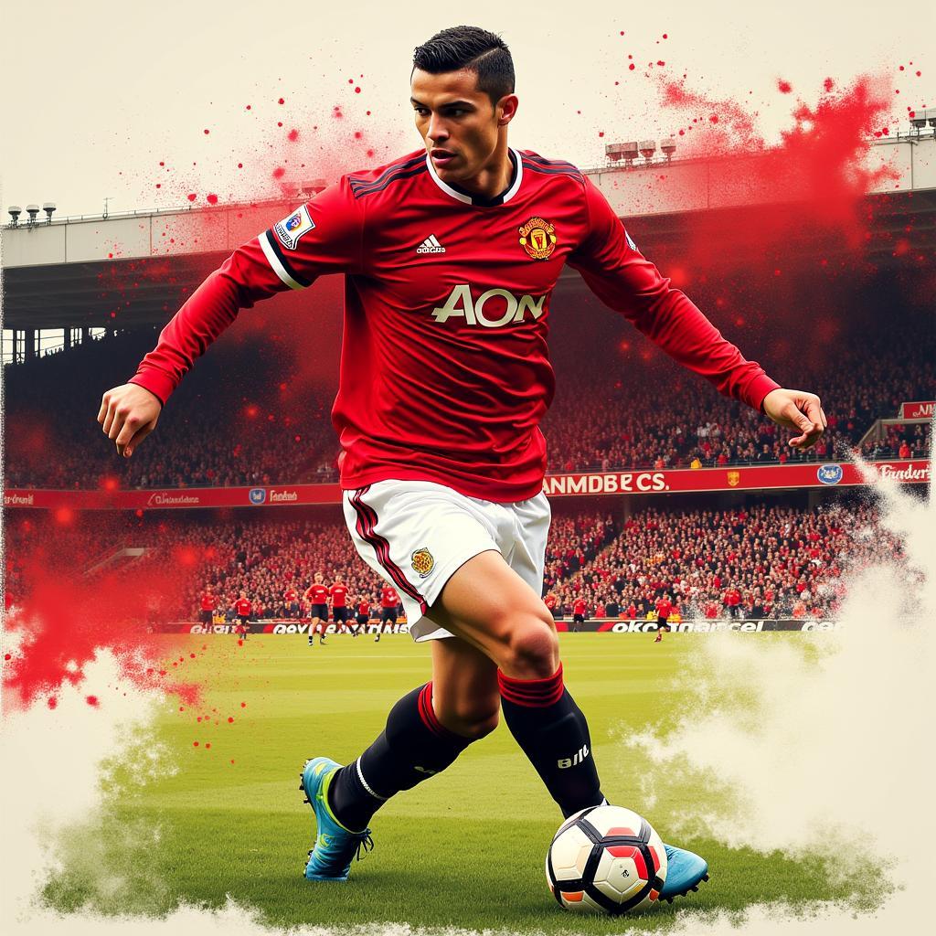 Poster Ronaldo thời Manchester United