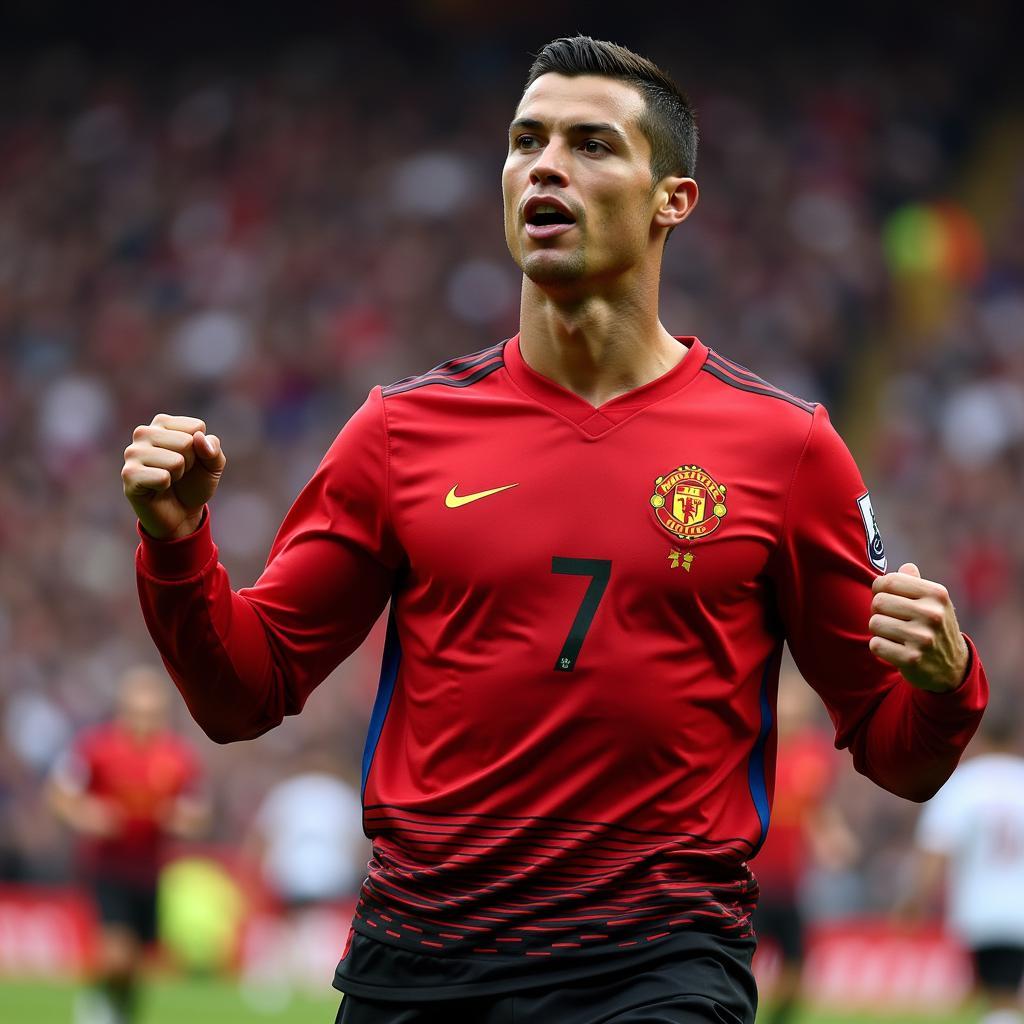 Ronaldo khoác áo số 7 tại Manchester United