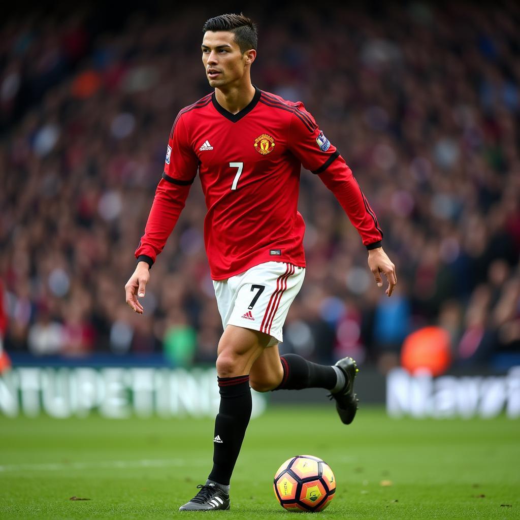 Ronaldo khoác áo số 7 tại Manchester United