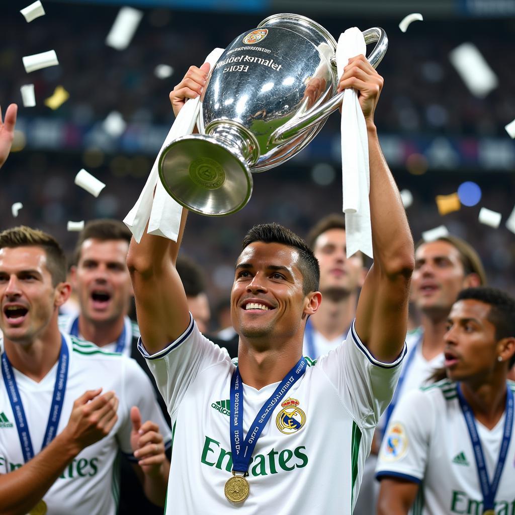 Ronaldo nâng cao Champions League