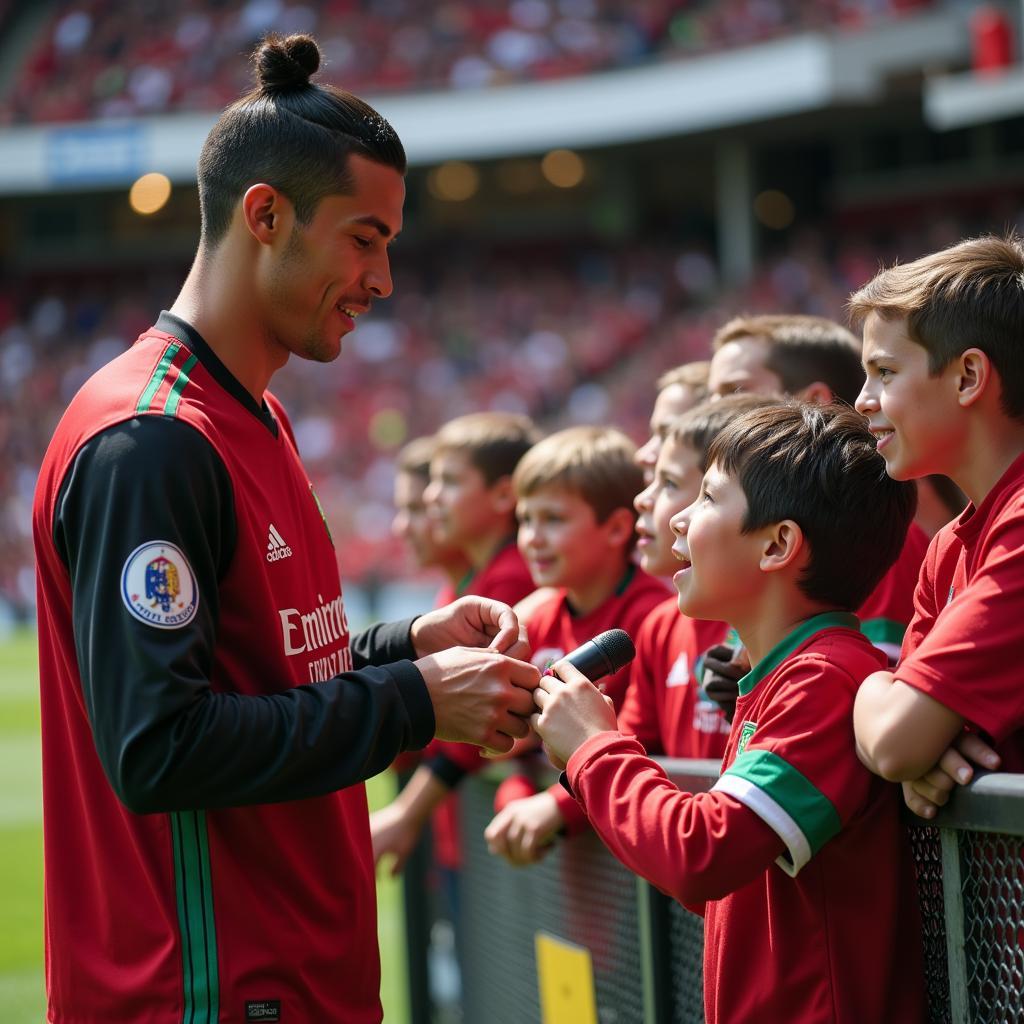 Ronaldo là nguồn cảm hứng cho các cầu thủ trẻ