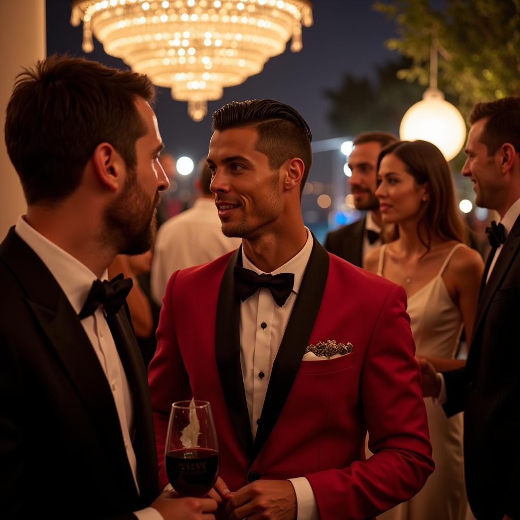 Cristiano Ronaldo at a party in Cannes