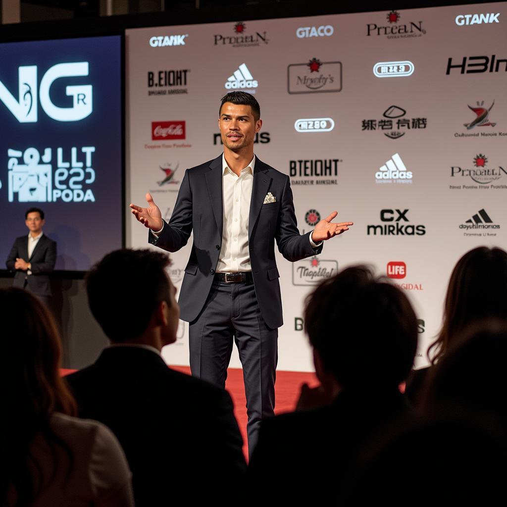 Ronaldo quảng bá thương hiệu tại Bắc Kinh